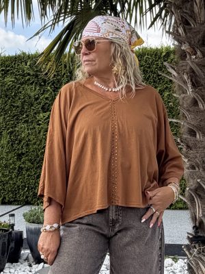 T-shirt Rosie camel