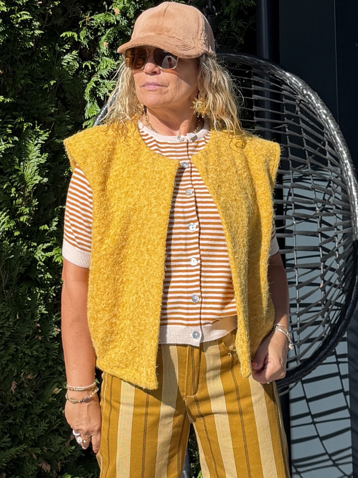 Gilet Julia moutarde