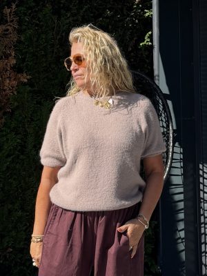 Pull Louane beige rosé